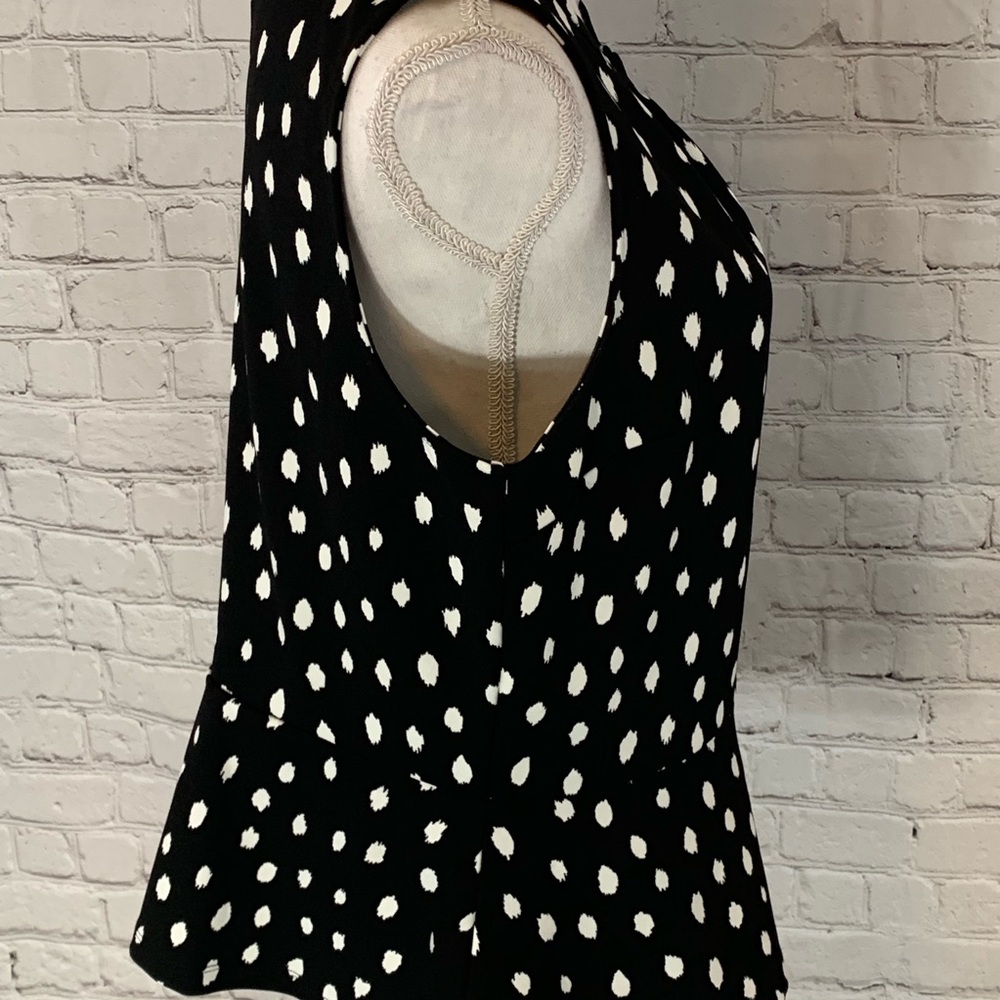 Banana Republic Black spotted peplum blouse - Picture 4 of 6